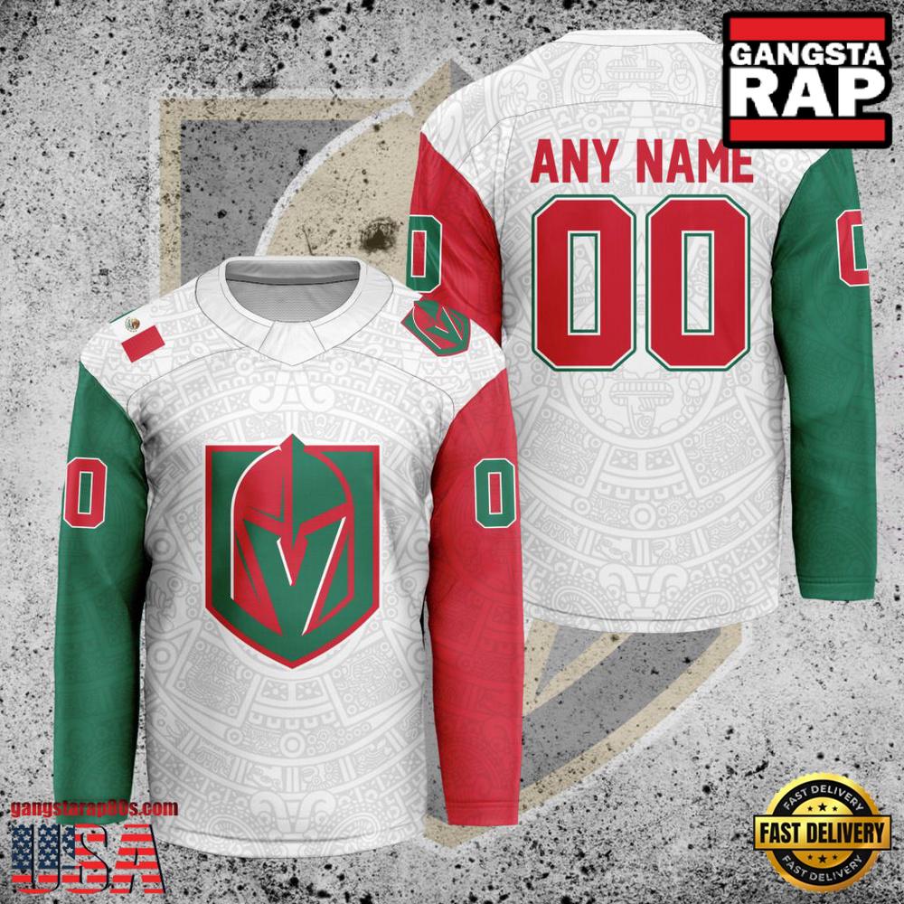NHL Custom Name Number Vegas Golden Knights Mexican Heritage New Design Hockey Jersey