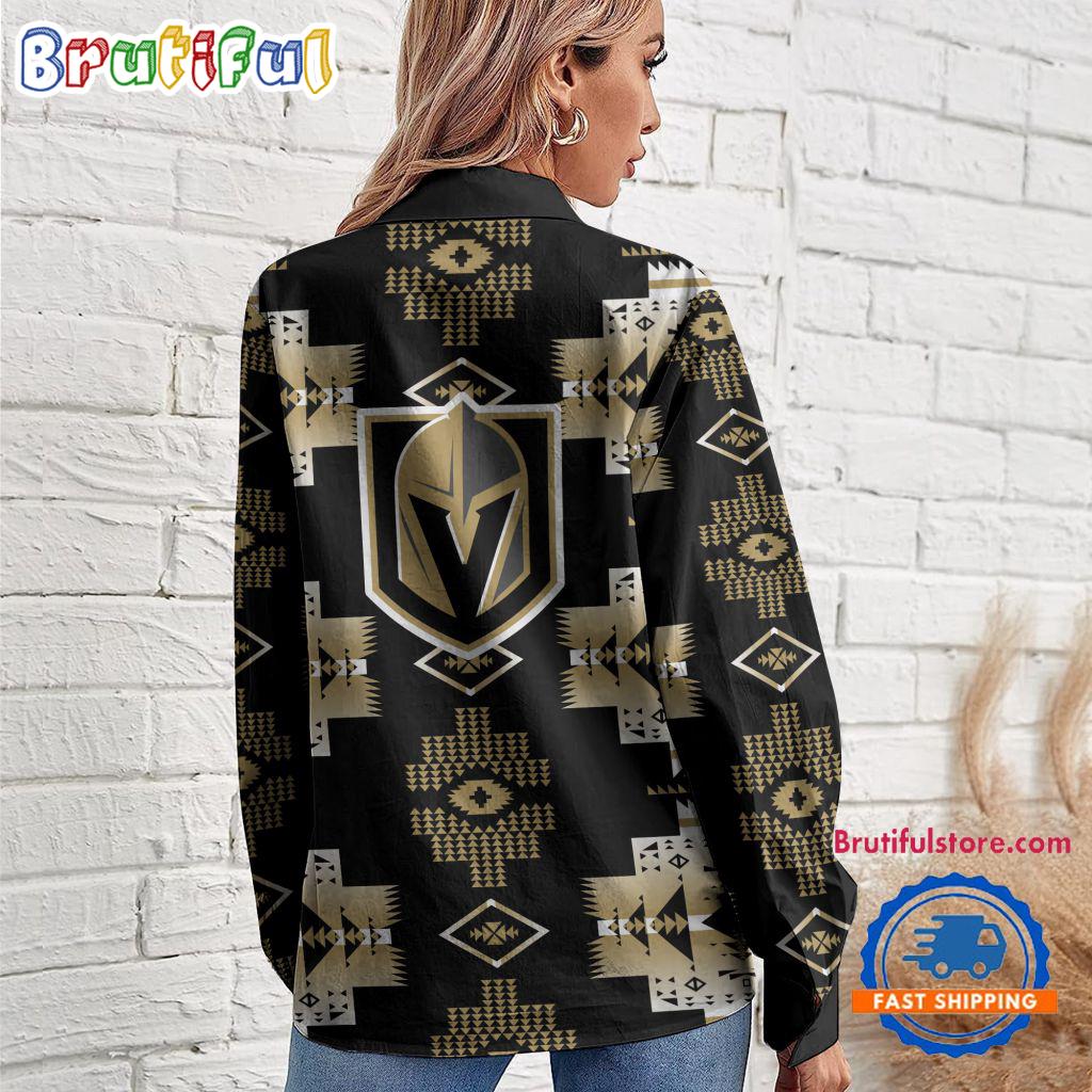 NHL Vegas Golden Knights Special Native American Women’s Casual Shirt, Hockey Women’s Casual Shirt