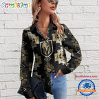 NHL Vegas Golden Knights Special Native American Women’s Casual Shirt, Hockey Women’s Casual Shirt
