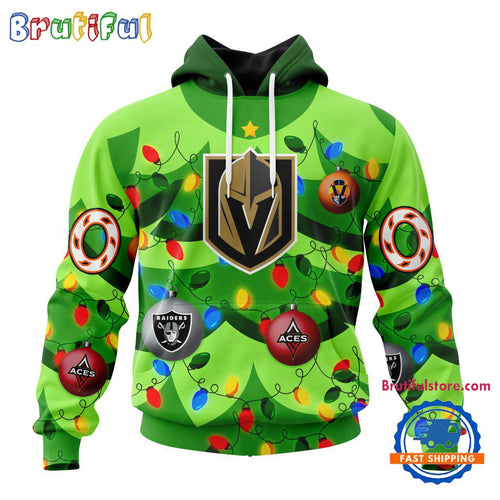 NHL Vegas Golden Knights Specialized Christmass Tree Color And City’s Sport Teams Hoodie, Sweatshirt, T Shirt