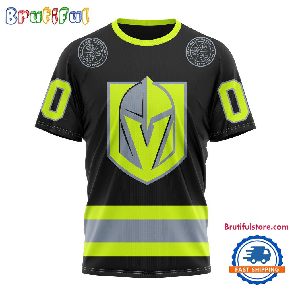 NHL Vegas Golden Knights Specialized FireFighter Uniforms Color Design T Shirt