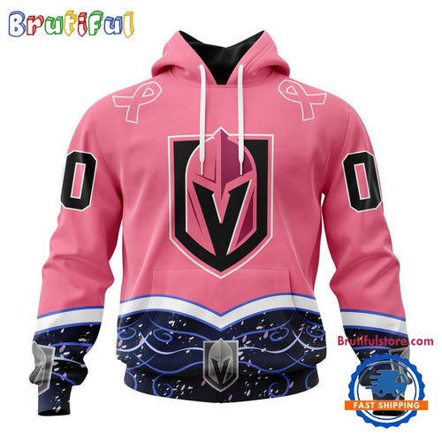 NHL Vegas Golden Knights Specialized Hockey Fights Cancer Hoodie