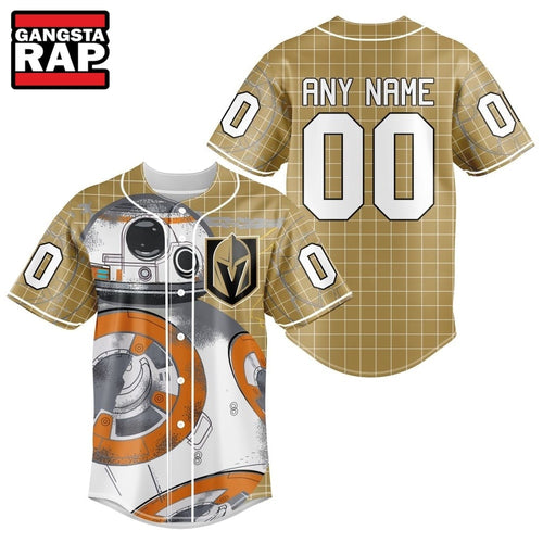 NHL Vegas Golden Knights x BB 8 D Star War Baseball Jersey