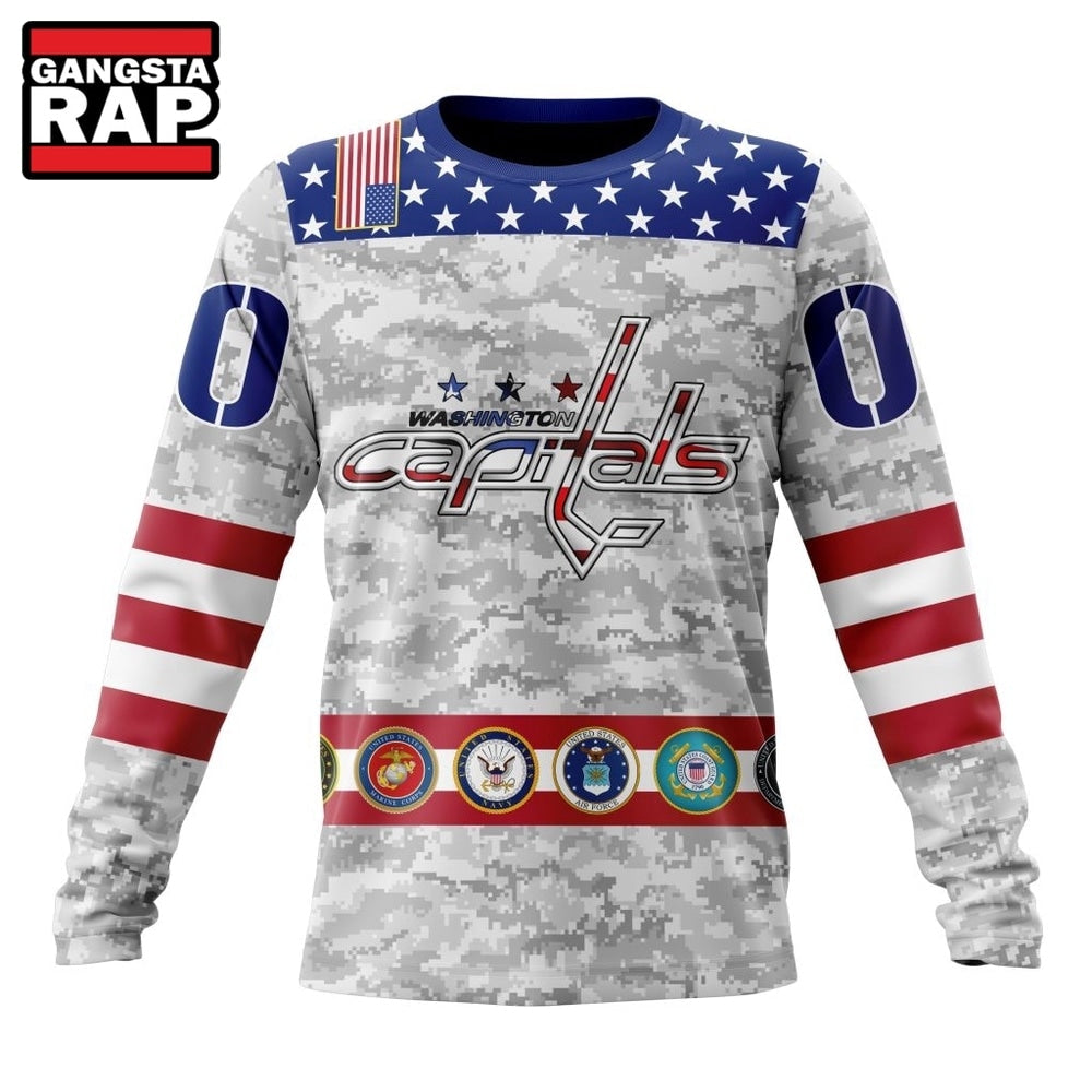 NHL Washington Capitals Armed Forces Appreciation Design Hoodie, T Shirt