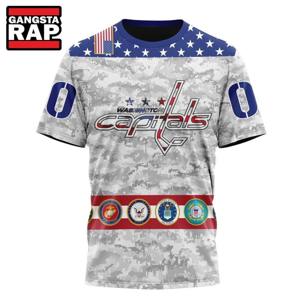 NHL Washington Capitals Armed Forces Appreciation Design Hoodie, T Shirt