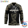 NHL Washington Capitals Custom Honoring Veterans Camo Hockey Jersey