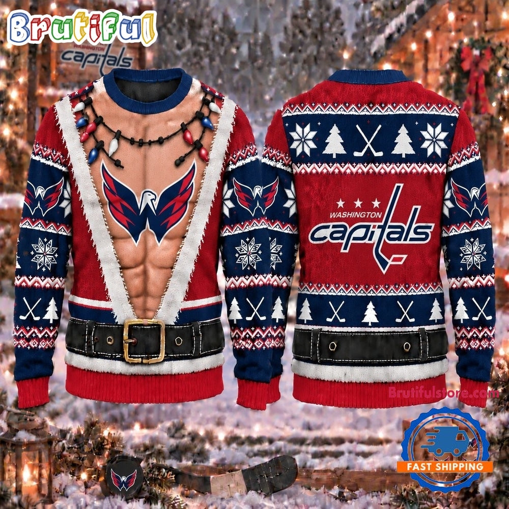 NHL Washington Capitals Funny Body Christmas Ugly Sweater
