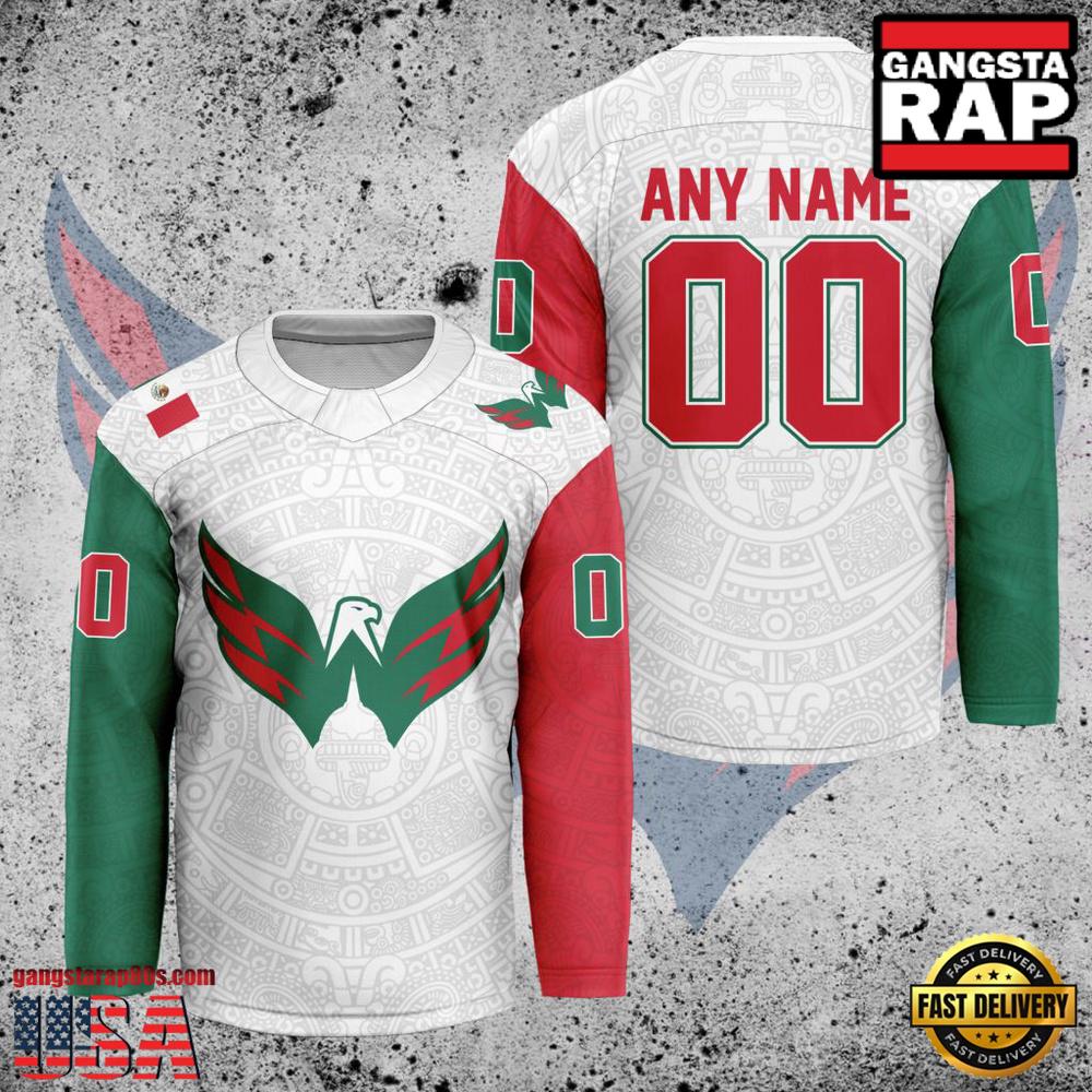 NHL Custom Name Number Washington Capitals Mexican Heritage New Design Hockey Jersey
