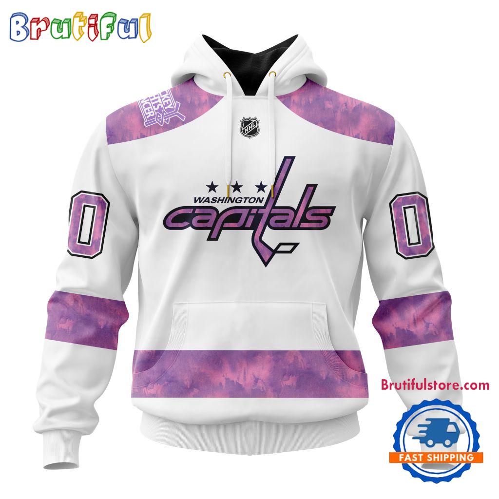 NHL Washington Capitals Personalized Hockey Fight Cancer Design Limited New Hoodie, Hockey Fight Cancer 3D Shirt