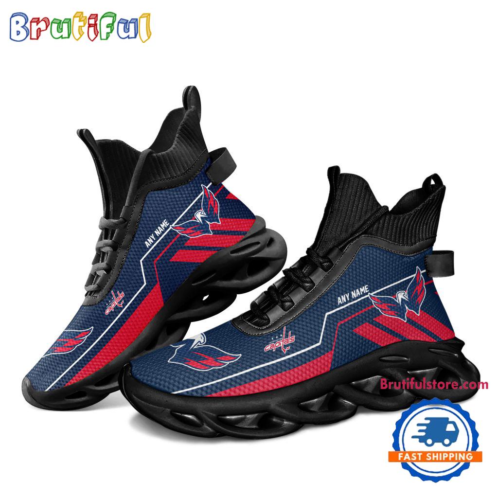 NHL Washington Capitals Personalized Name Hockey Team Design High Top Max Soul Shoes