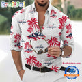 NHL Washington Capitals Special Hockey Long Sleeve Hawaiian Design Button Shirt