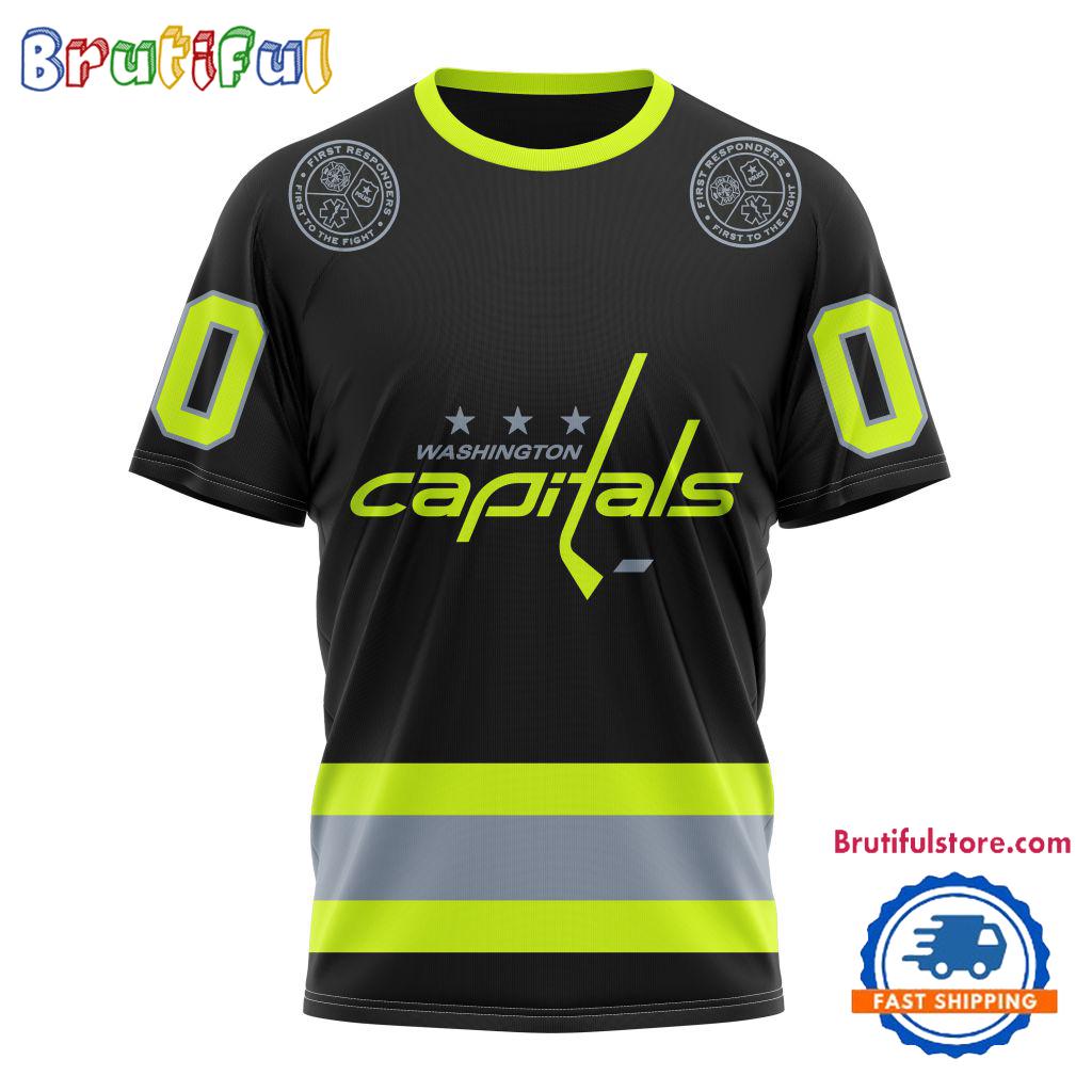 NHL Washington Capitals Specialized FireFighter Uniforms Color Design T Shirt
