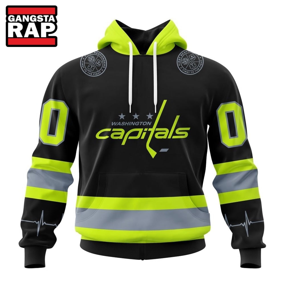NHL Washington Capitals Specialized With FireFighter Uniforms Color Hoodie, T Shirt