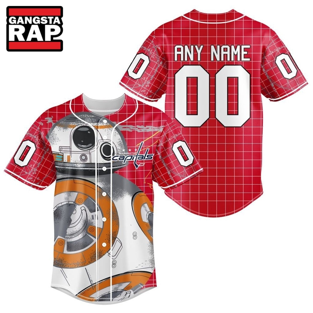 NHL Washington Capitals x BB 8 D Star War Baseball Jersey