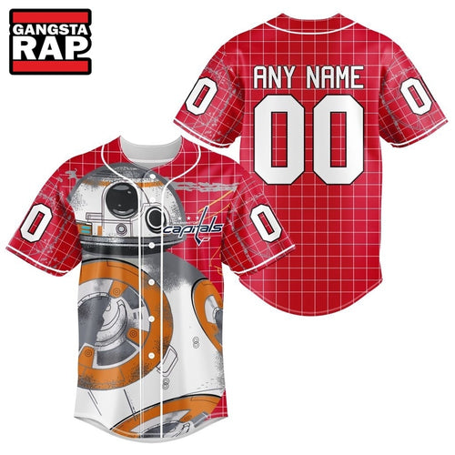 NHL Washington Capitals x BB 8 D Star War Baseball Jersey
