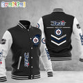 NHL Winnipeg Jets Hockey Team Personalized Varsity Baseball Jacket
