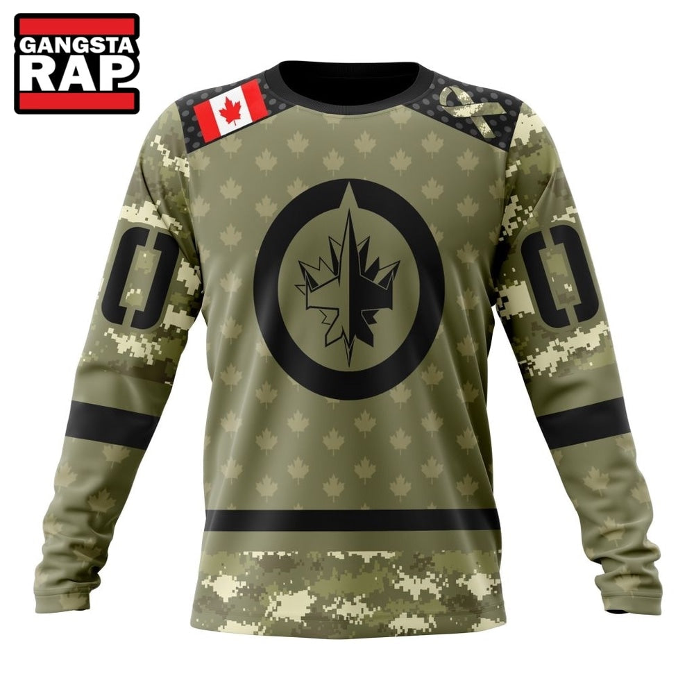NHL Winnipeg Jets Special Camo Military Appreciation Hoodie, T Shirt