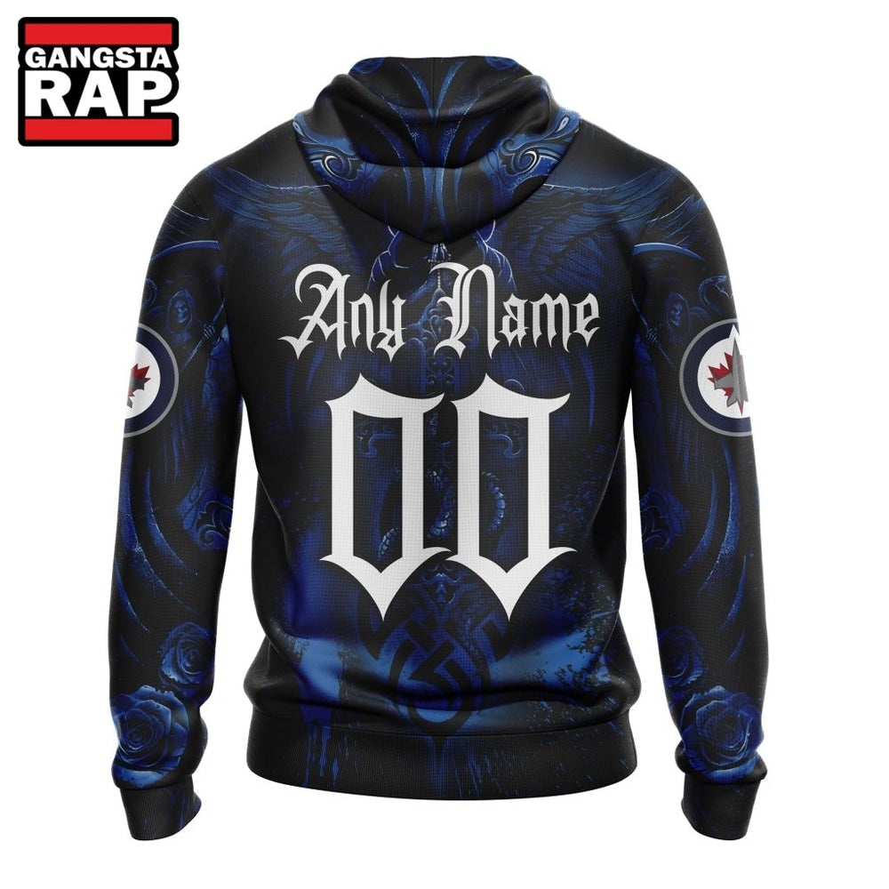 NHL Winnipeg Jets Special Design Halloween With Skull Art Hoodie, T Shirt