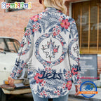 NHL Winnipeg Jets Special Hockey Team Hawaiian Design Women’s Casual Shirt