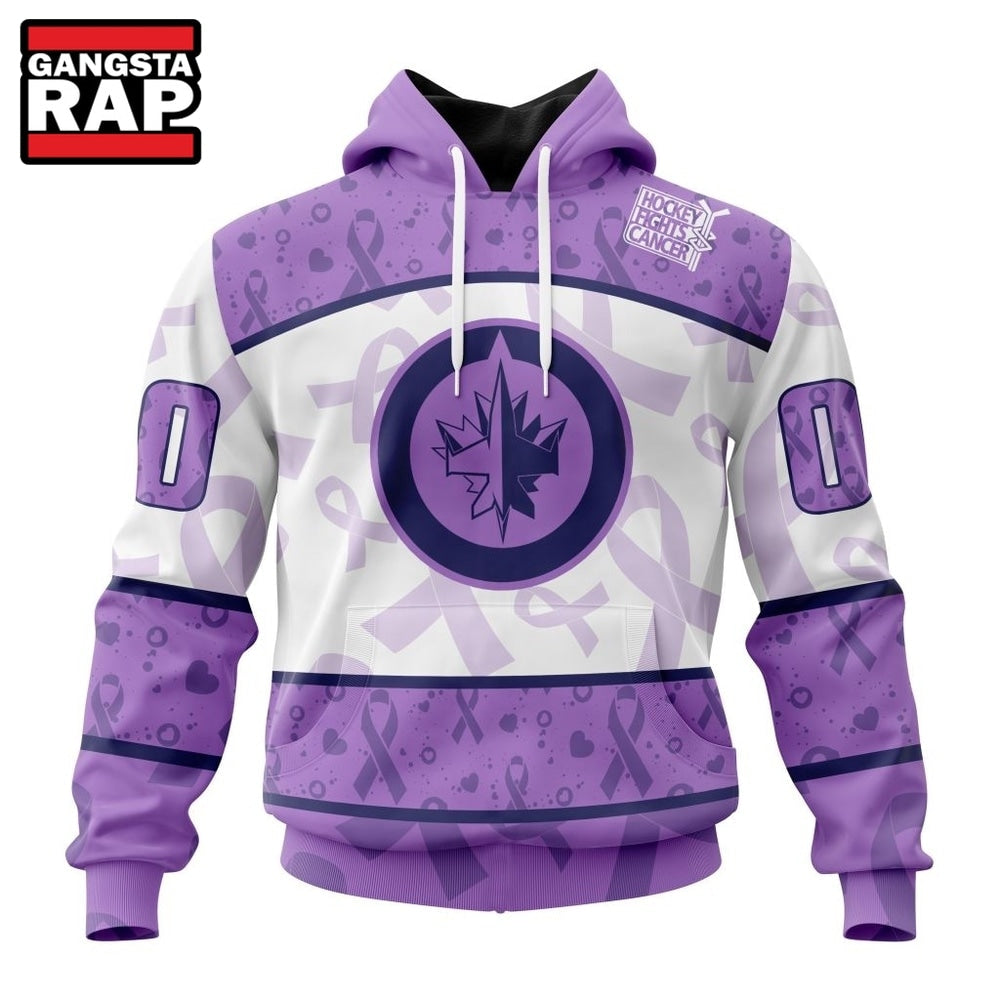 NHL Winnipeg Jets Special Lavender Fight Cancer Hoodie, T Shirt