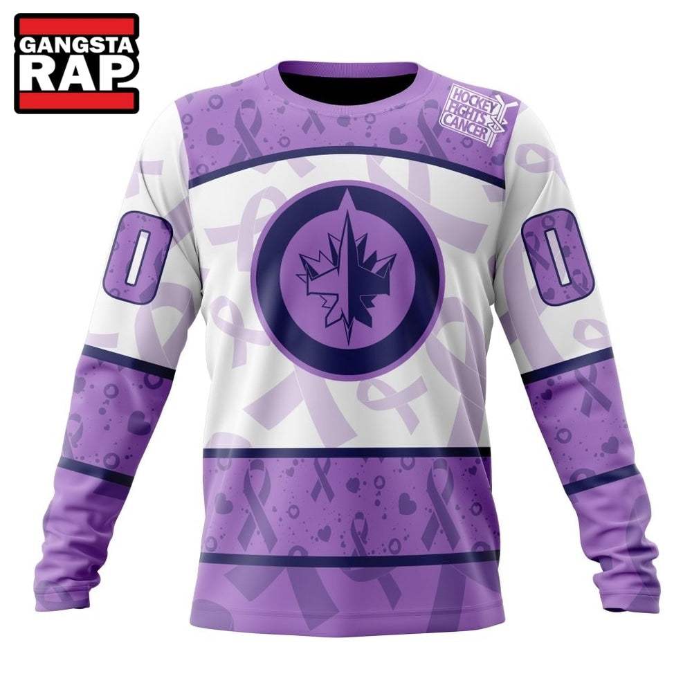 NHL Winnipeg Jets Special Lavender Fight Cancer Hoodie, T Shirt