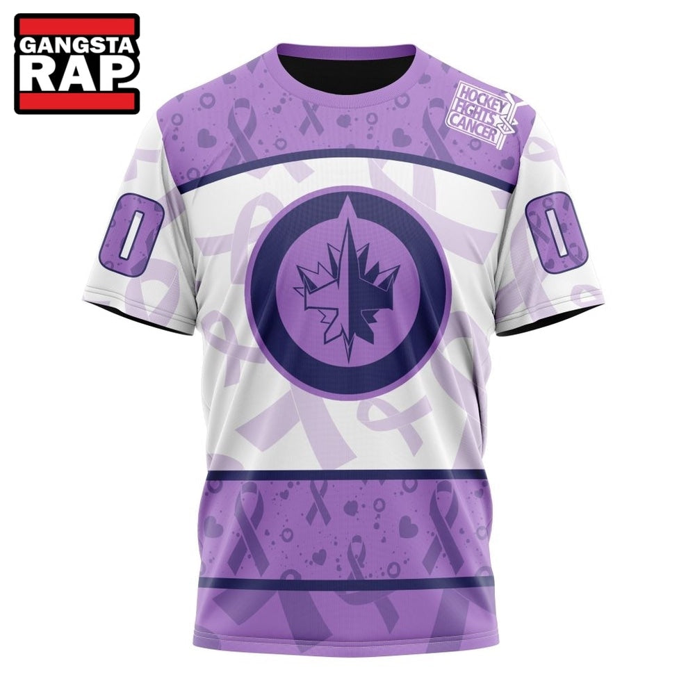 NHL Winnipeg Jets Special Lavender Fight Cancer Hoodie, T Shirt