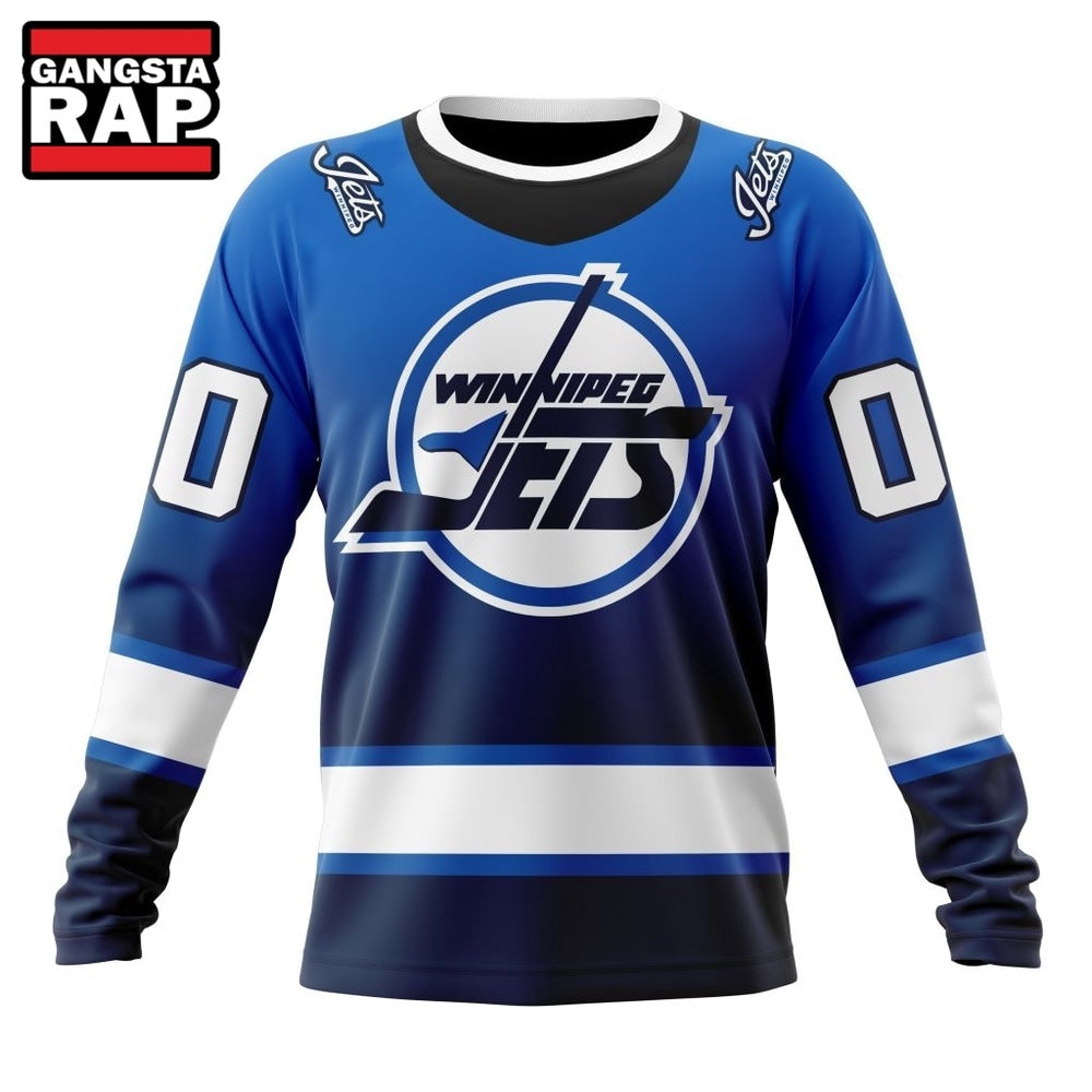 NHL Winnipeg Jets Special Retro Gradient Design Hoodie, T Shirt