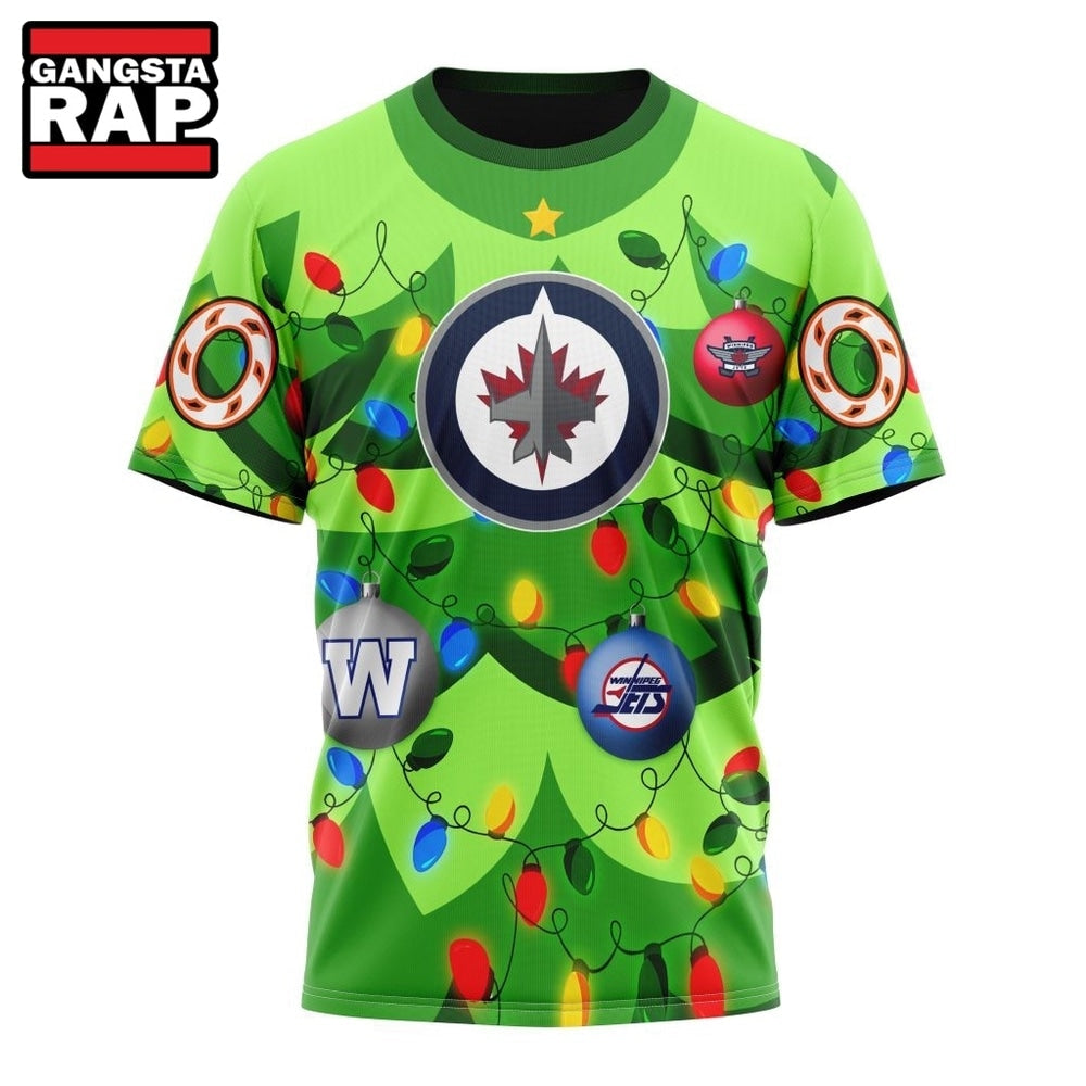NHL Winnipeg Jets Specialized Christmass Tree Color And City’s Sport Teams Hoodie, T Shirt