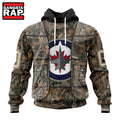 NHL Winnipeg Jets Specialized Unisex Vest Kits With Realtree Camo Hoodie, T Shirt