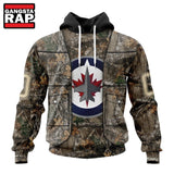 NHL Winnipeg Jets Specialized Unisex Vest Kits With Realtree Camo Hoodie, T Shirt