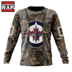 NHL Winnipeg Jets Specialized Unisex Vest Kits With Realtree Camo Hoodie, T Shirt