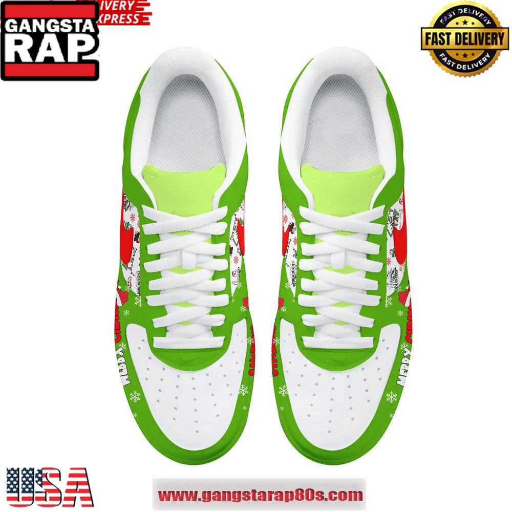 Nightmare Before Christmas Merry Christmas Air Force 1 Running Sneakers