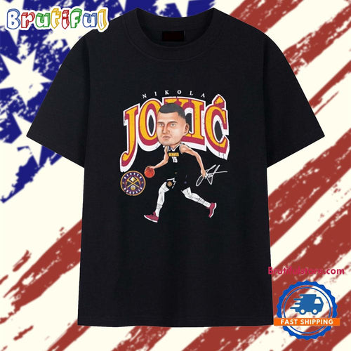 Nikola Jokic Denver Nuggets Cartoon Signature T Shirt