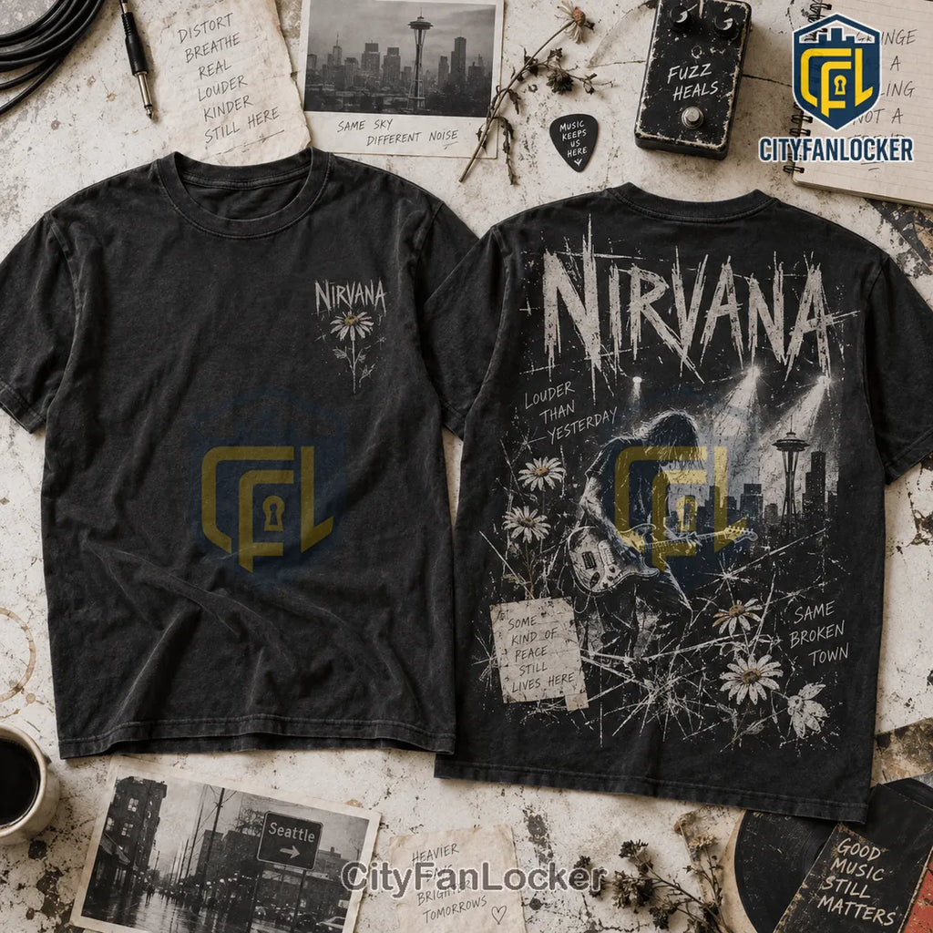 Nirvana Louder Than Yesterday Distressed Shirt
