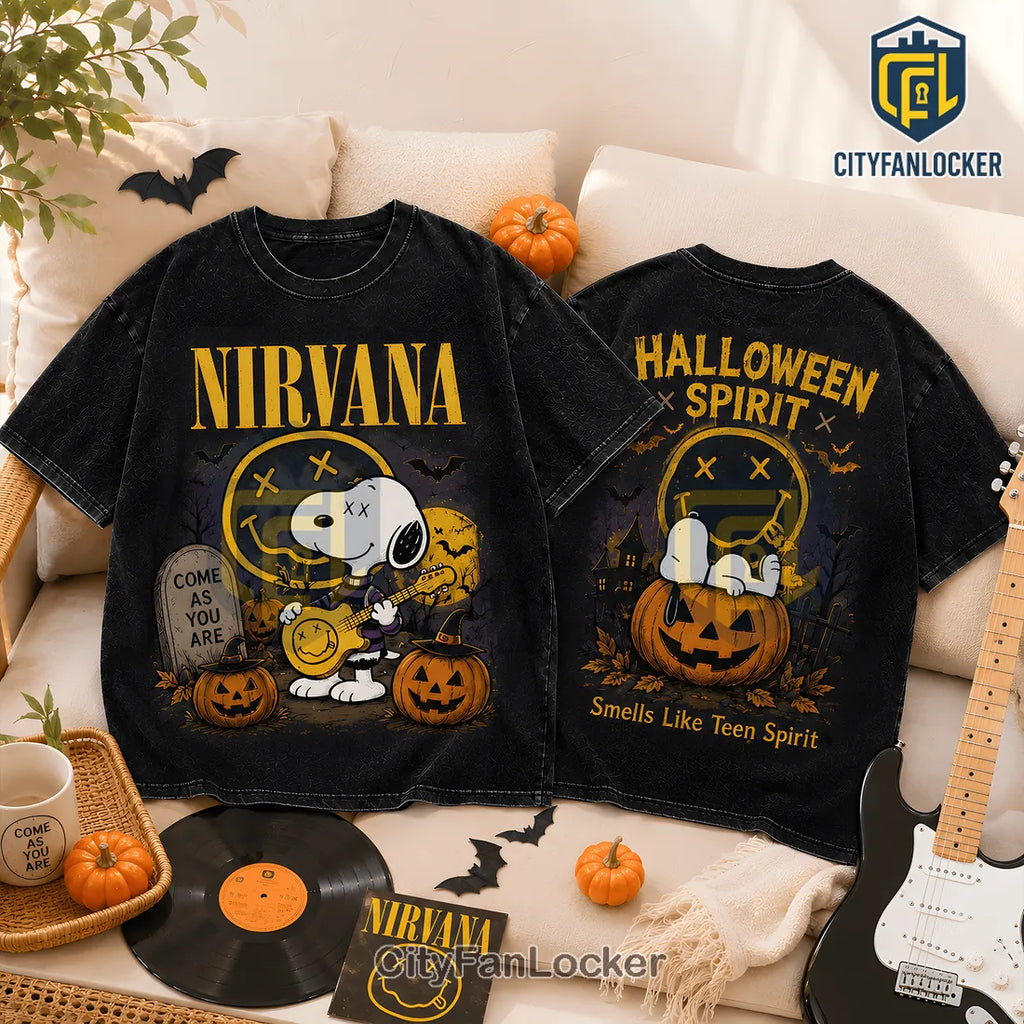 Nirvana Smells Like Teen Spirit Snoopy Halloween T-Shirt