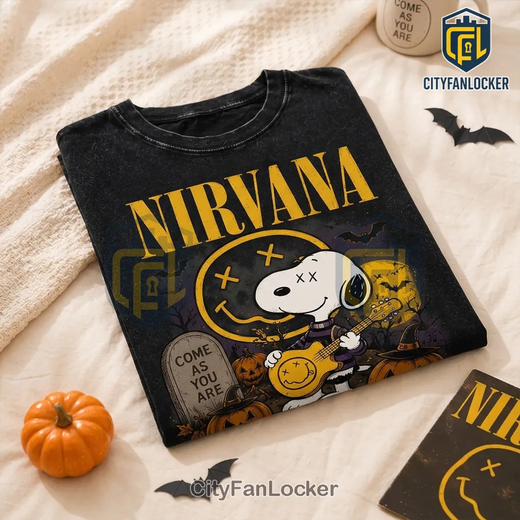 Nirvana Smells Like Teen Spirit Snoopy Halloween T-Shirt