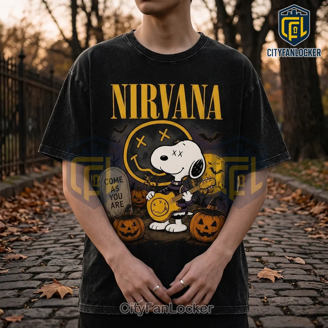Nirvana Smells Like Teen Spirit Snoopy Halloween T-Shirt