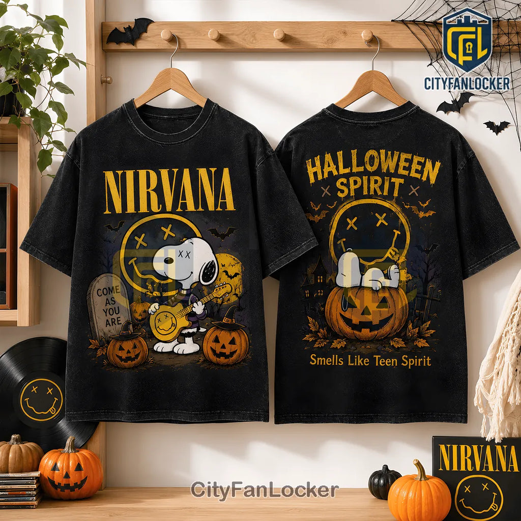 Nirvana Smells Like Teen Spirit Snoopy Halloween T-Shirt