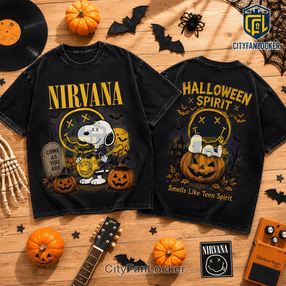 Nirvana Smells Like Teen Spirit Snoopy Halloween T-Shirt