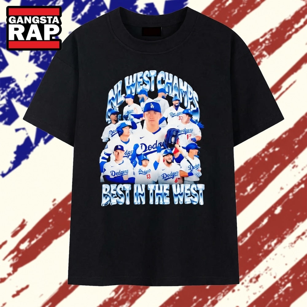 NL West Champs And Best In The West Los Angeles Dodgers Baseball 2026 T Shirt