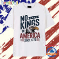 No Kings in America Since 1776 Patriotic Eagle Freedom T Shirt