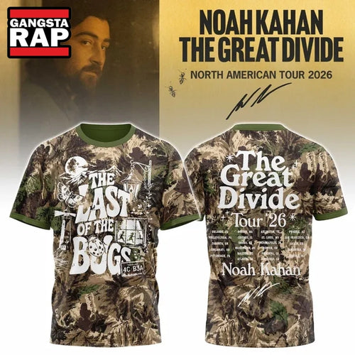 Noah Kahan The Great Divide Tour 2026 New Design 3D Shirt Hoodie T-Shirt