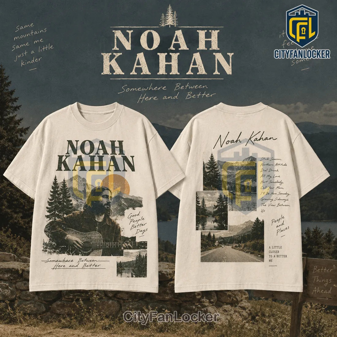 Noah Kahan Tour Merch Brown T-Shirt