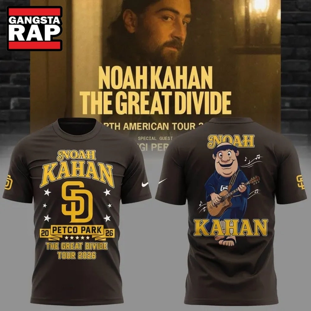 Noah Kahan x San Diego Padres The Great Divide Tour 2026 Hoodie T-Shirt
