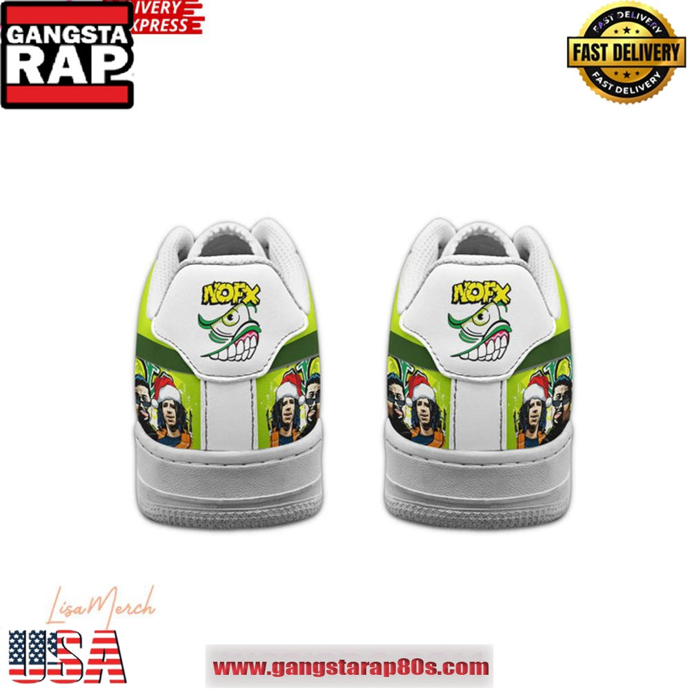 NOFX Merry Christmas Limited Edition Air Force 1 Running Sneakers Shoes
