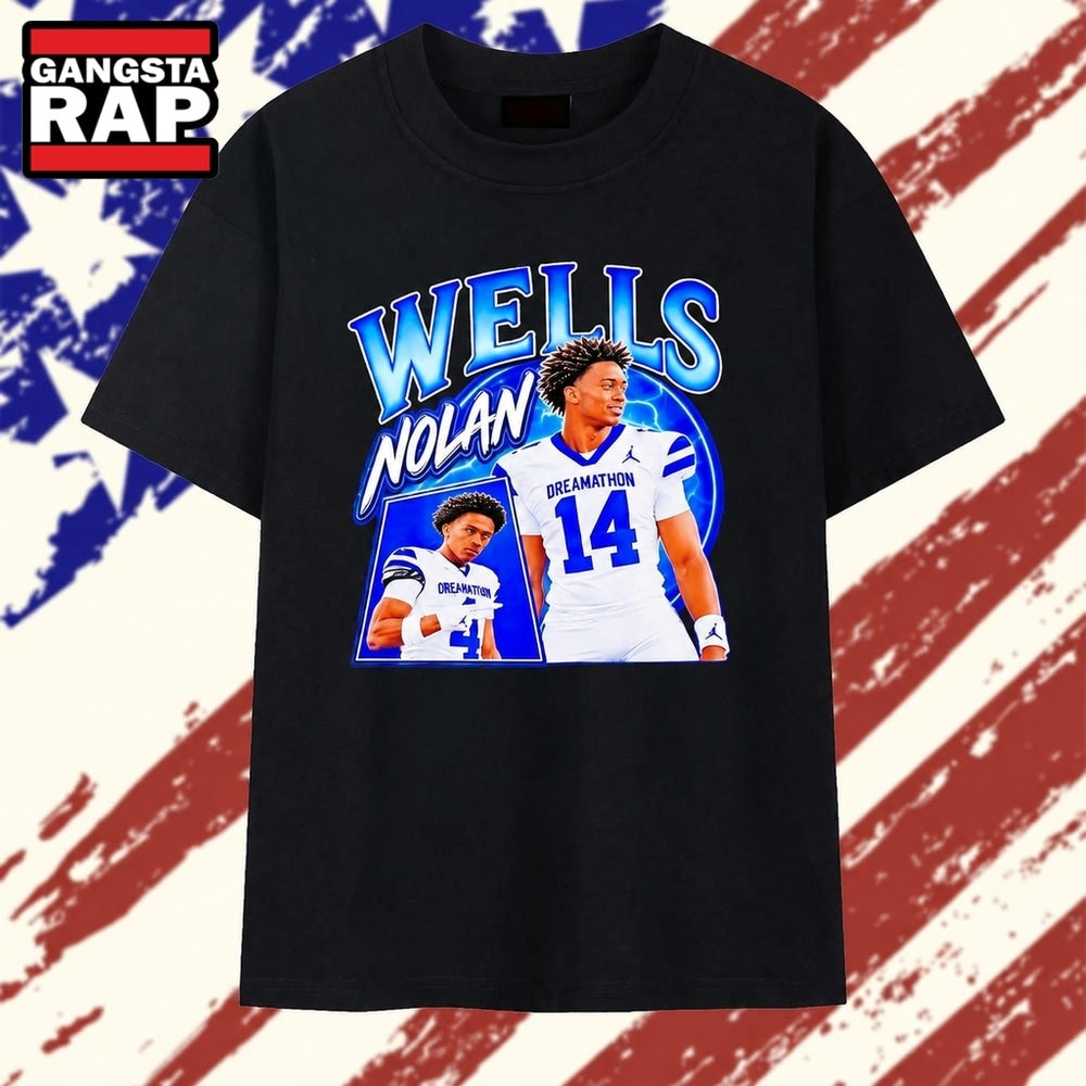 Nolan Wells Dreamathon 14 Football Player T Shirt