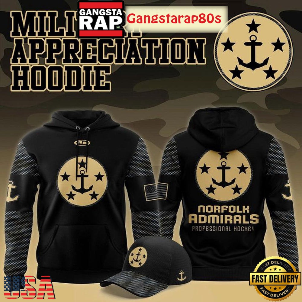 Norfolk Admirals Military Night 2025 Limited Edition Hoodie