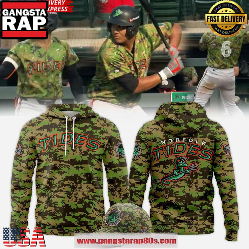 Norfolk Tides Military Appreciation 2025 All Over Print Hoodie