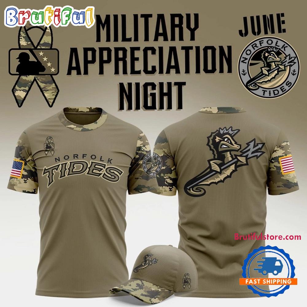 Norfolk Tides Military Appreciation Night 2025 Limited Edition T Shirt