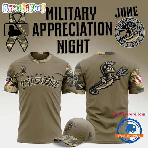 Norfolk Tides Military Appreciation Night 2025 Limited Edition T Shirt